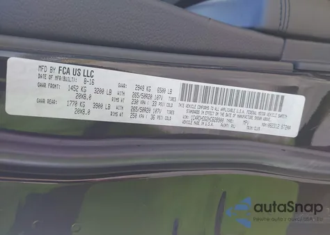 2017 Dodge Durango Gt Rwd z USA, uszkodzony, nr VIN 1C4RDHDG2HC628900